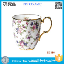 Caneca cerâmica da cor de chintz 1940-English cor-de-rosa do país